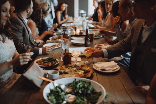 family eating a meal