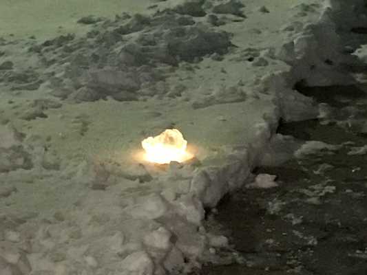 freezing temps, get outside, ice luminaries, outdoor activities, winter