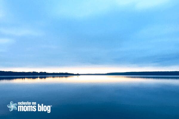 sunset on lake