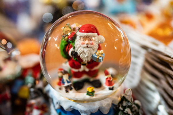 Santa snow globe