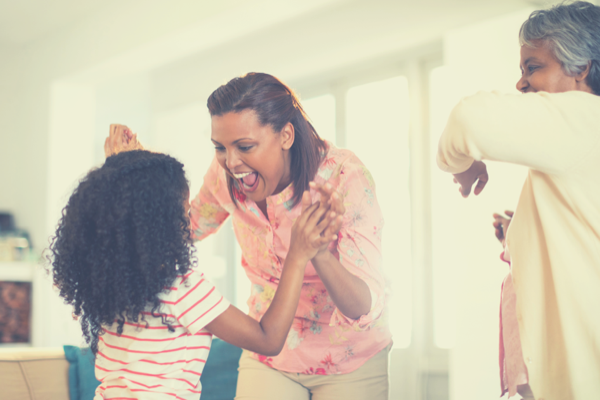 family dancing