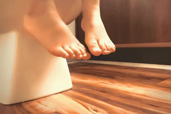 child on potty