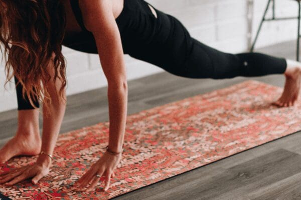 woman doing yoga