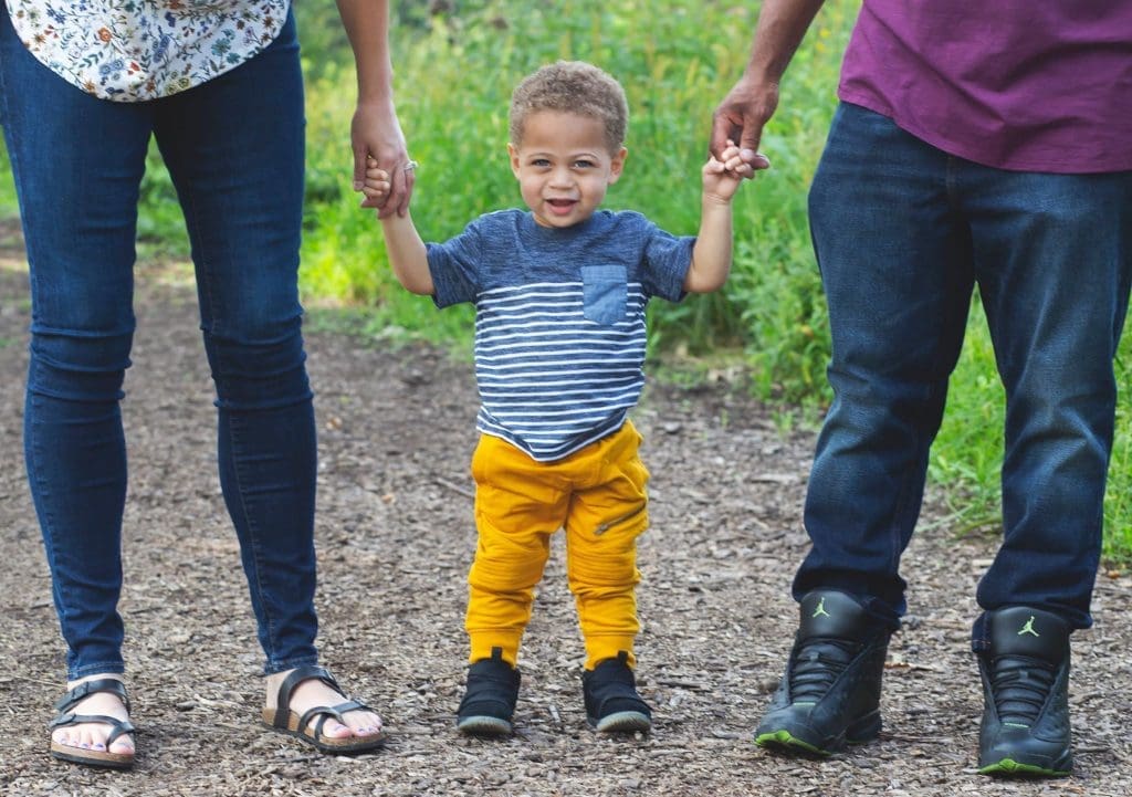 mixed race family