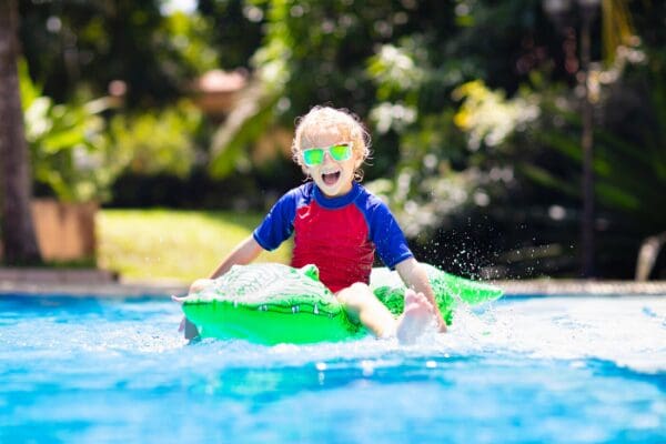 kid in pool