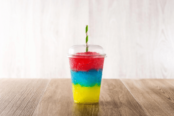 slushie with straw