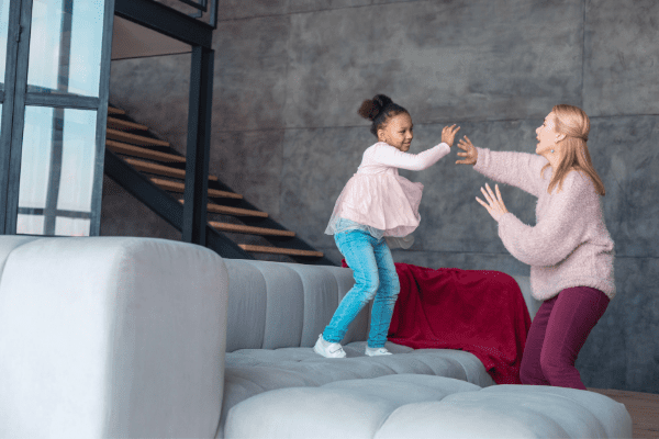 mom and daughter dance