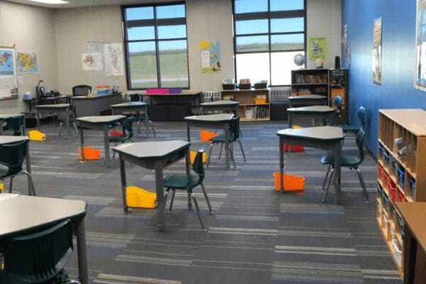 socially-distance classroom