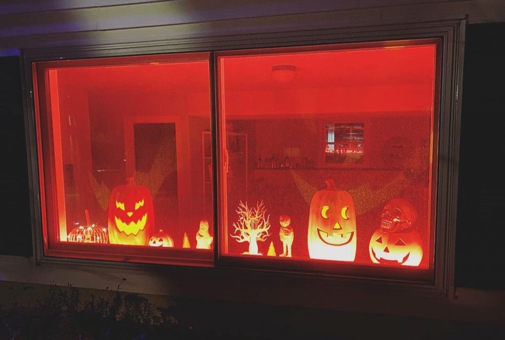 halloween window decor