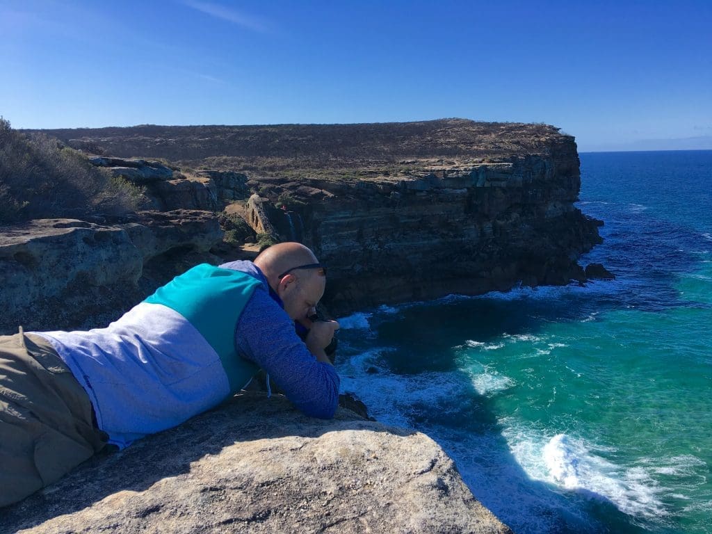 photographing the ocean