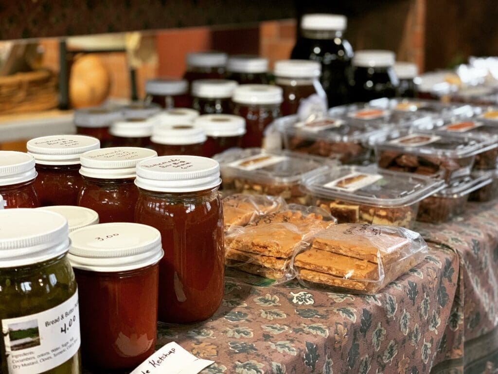 locally-made baked and canned goods