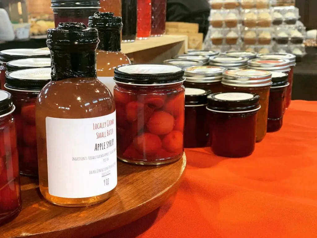 Locally-made sauces, honey, jams