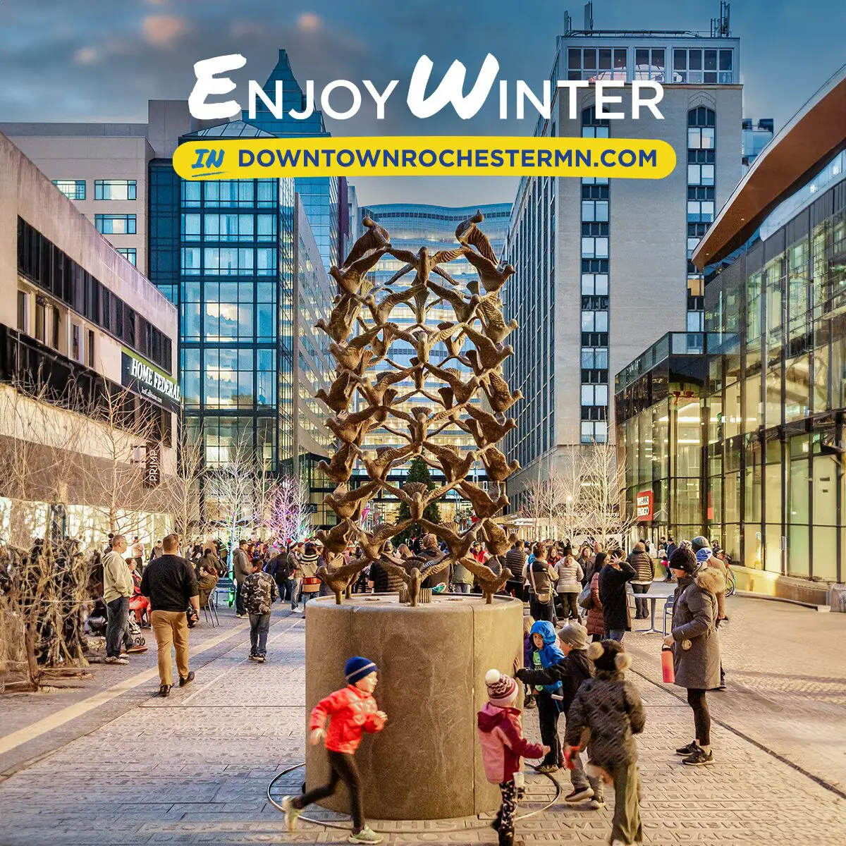 winter in downtown