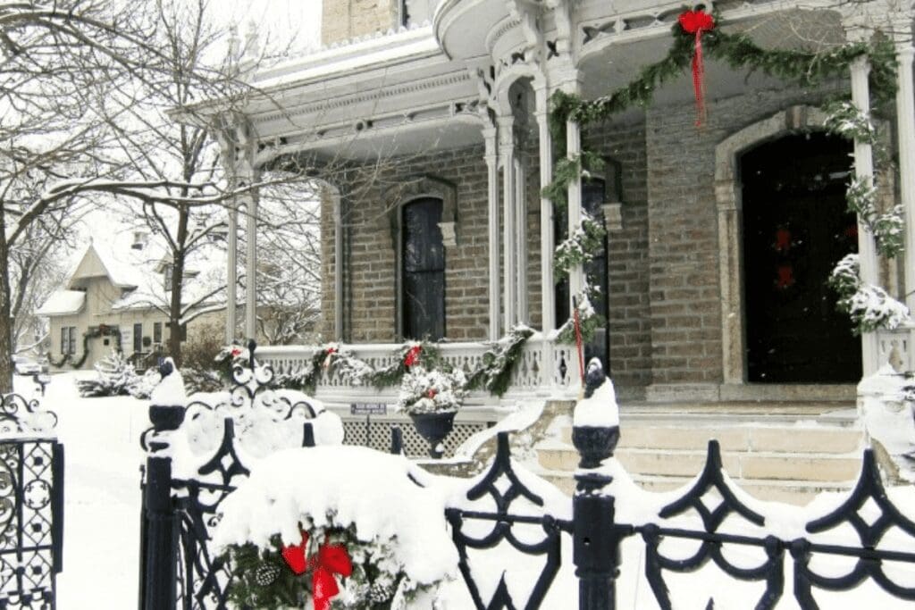 Alexander Ramsey House in St. Paul, MN, during the holidays