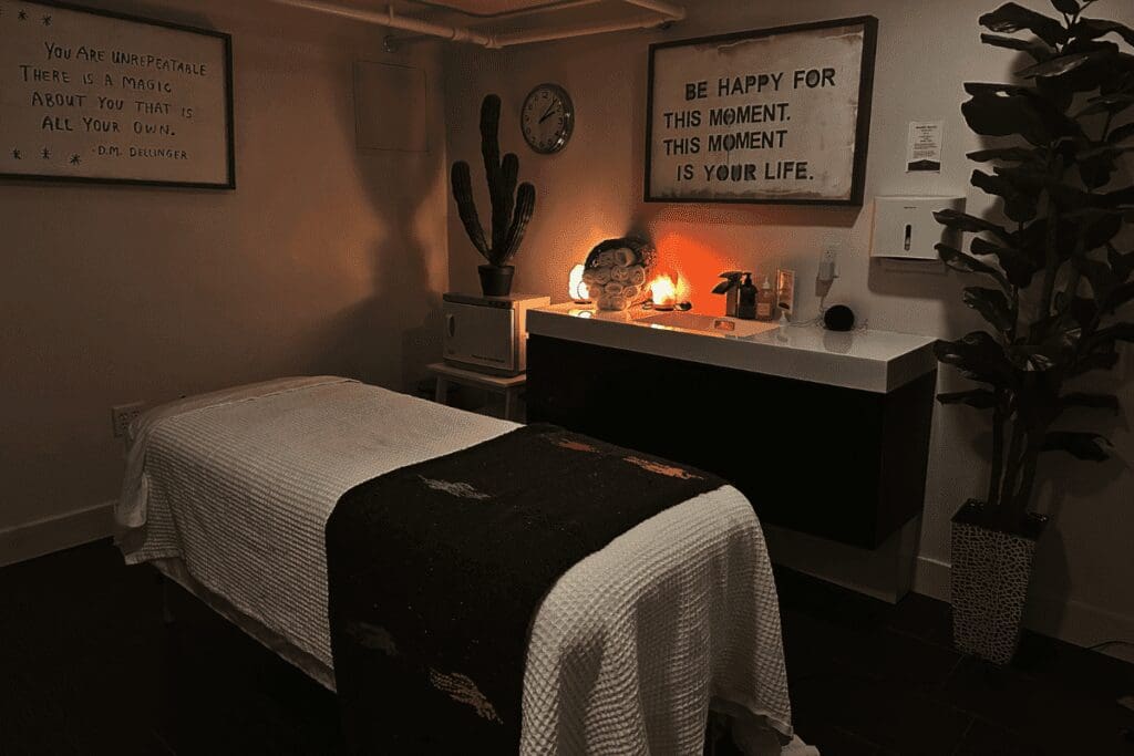 Treatment room at Pebble Spa in Rochester, MN