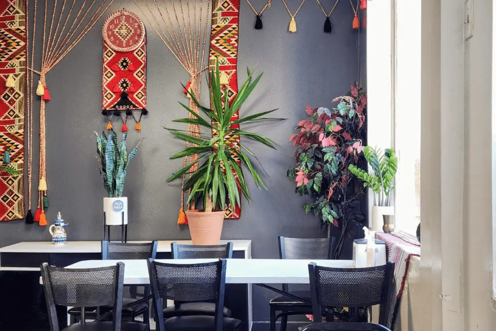 Dining room of Almadina Restaurant in Rochester, MN