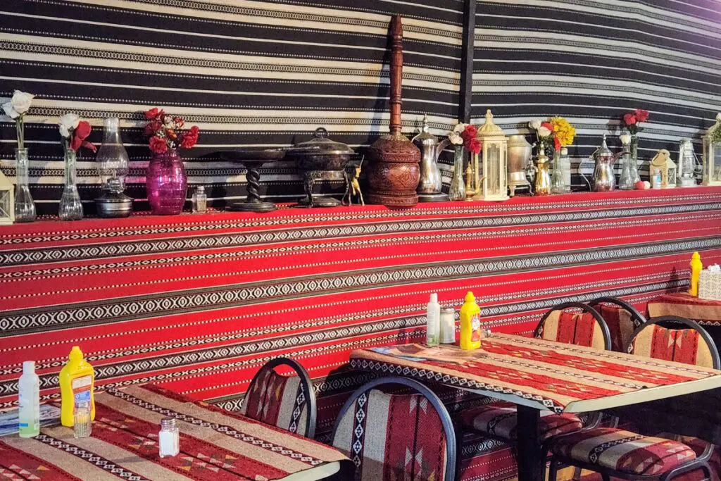 Dining room of Middle East Restaurant in Rochester, MN