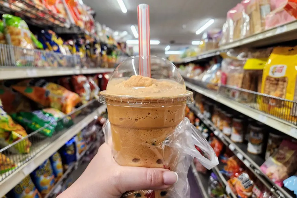 Thai bubble tea smoothie at Lee Market in Rochester, MN