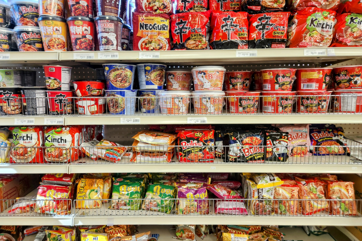 Instant noodles at a Rochester, MN, international market