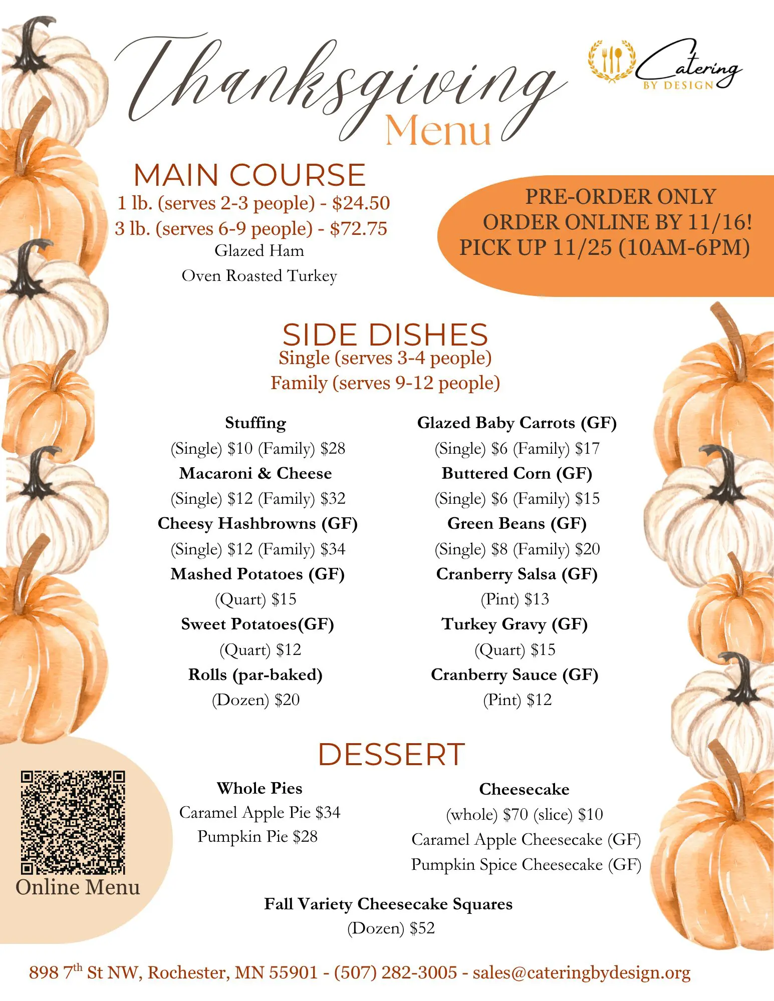thanksgiving 2026 menu (2) thanksgiving takeout